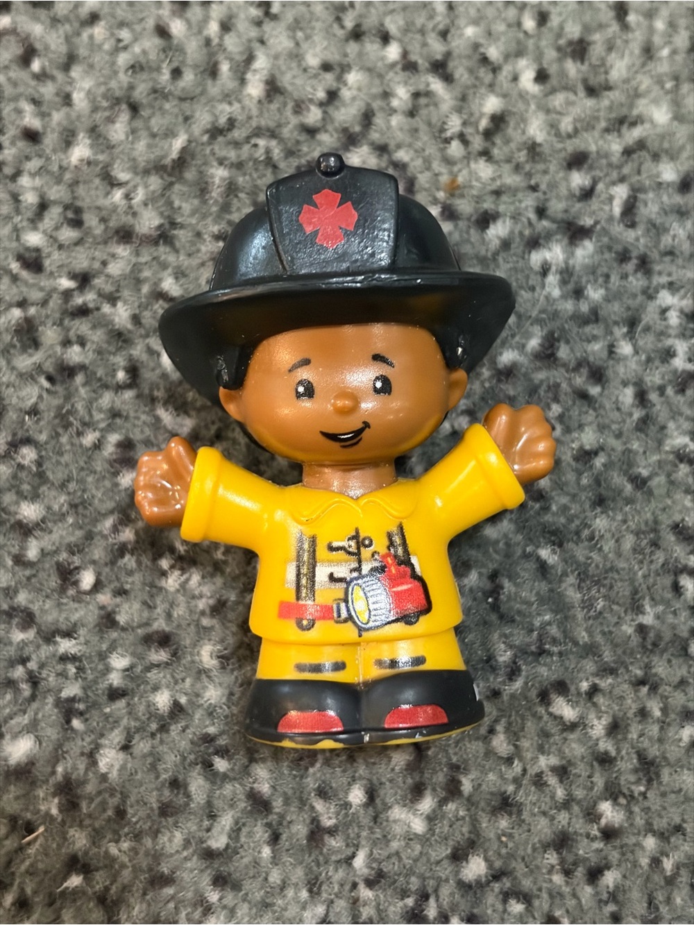 Yellow Firefighter Figure Toy - Kids Toy Little People